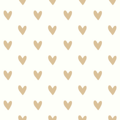York Wallcoverings RoomMates Heart Spot Gold Peel and Stick Wallpaper Glam Love Yellows  Wallpaper - RMK3525WP