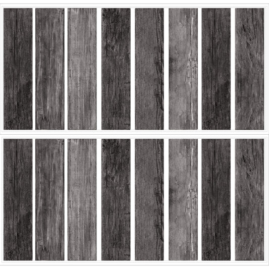 York Wallcoverings RoomMates Distressed Barn Wood Plank Black Giant Wall Decals Farmhouse Nature Blacks  Wallpaper - RMK3701GM