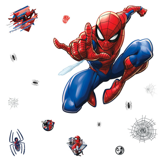 York Wallcoverings RoomMates Spider-Man Giant Wall Decals Whimsical Licensed Multicolor  Wallpaper - RMK4234GM
