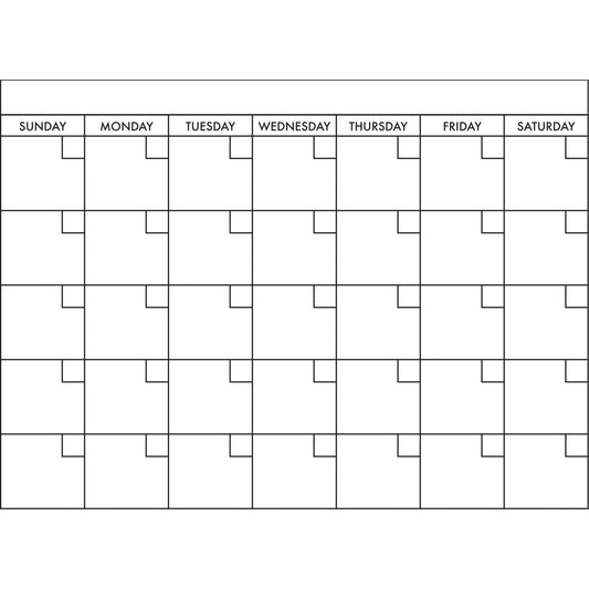 York Wallcoverings RoomMates Basics Dry Erase Calendar Peel and Stick Giant Wall Decal Modern Graphics Blacks  Wallpaper - RMK4286GM