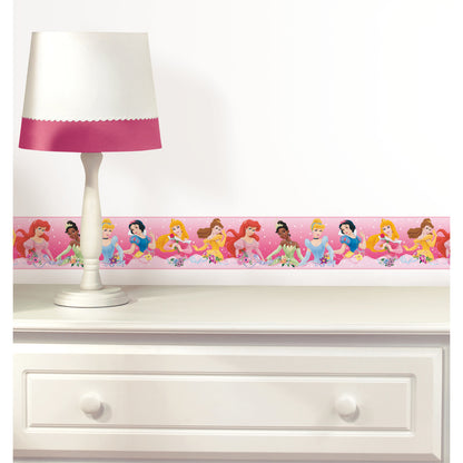 York Wallcoverings RoomMates Disney Princess Dream From The Heart Peel and Stick Border Whimsical Licensed Metallics  Wallpaper - RMK4397BD