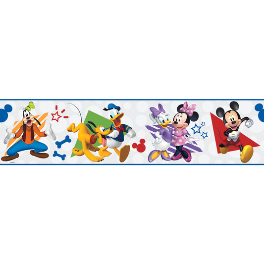 York Wallcoverings RoomMates Disney Mickey and Friends Peel and Stick Border Whimsical Licensed Reds  Wallpaper - RMK4406BD