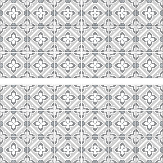 York Wallcoverings RoomMates Galway Tile Backsplash Giant Wall Decals Industrial Global Greys  Wallpaper - RMK4650GM