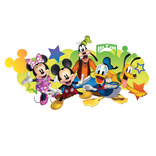 York Wallcoverings RoomMates Mickey and Friends Giant Wall Decals with Personalization Kids Licensed Multicolor  Wallpaper - RMK4653GM