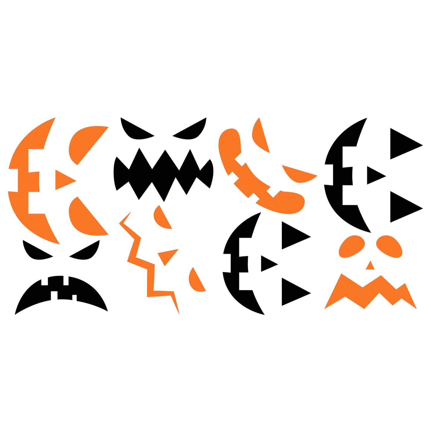 York Wallcoverings RoomMates Halloween Pumpkin Faces Glow In The Dark Wall Decals Seasonal Graphics Blacks  Wallpaper - RMK4691SCS