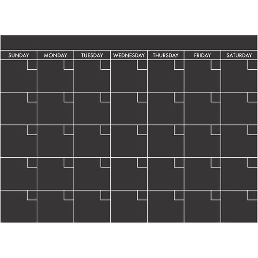 York Wallcoverings RoomMates Chalk Calendar Peel and Stick Giant Wall Decal Modern Global Blacks  Wallpaper - RMK4921GM