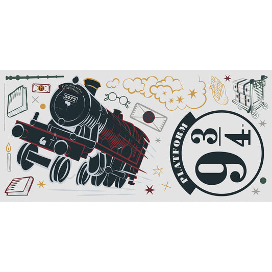 York Wallcoverings RoomMates Hogwarts Express Giant Wall Decal Whimsical Licensed Multicolor  Wallpaper - RMK4956GM
