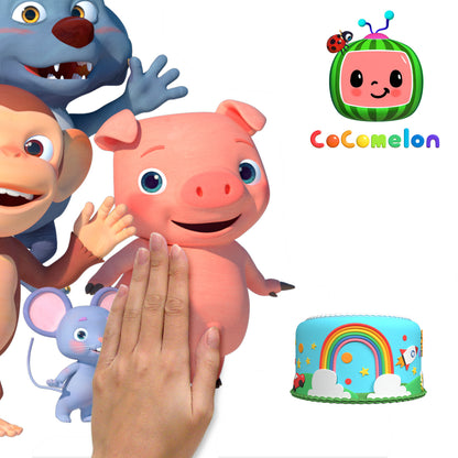 York Wallcoverings RoomMates Cocomelon Giant Wall Decals With Alphabet Whimsical Licensed Multicolor  Wallpaper - RMK4959GM (Discontinued)