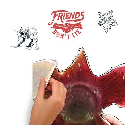York Wallcoverings RoomMates Netflix Stranger Things Demogorgon Peel and Stick Giant Wall Decal Whimsical Licensed Multicolor  Wallpaper - RMK5142GM