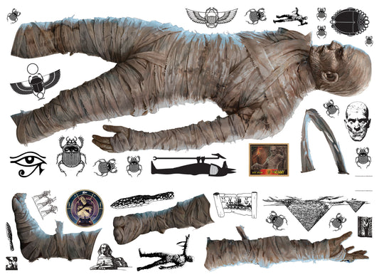 York Wallcoverings RoomMates Classic Monsters The Mummy Giant Wall Decals Whimsical Licensed Whites and Off-Whites  Wallpaper - RMK5214GM