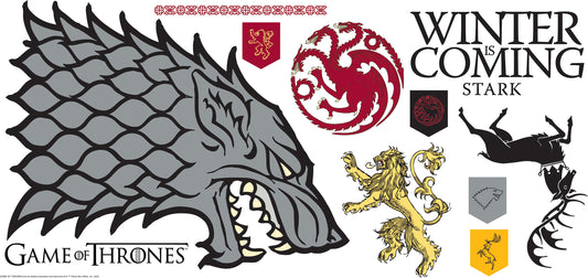 York Wallcoverings RoomMates Game Of Thrones Winter Is Coming Stark Giant Wall Decals Whimsical Licensed Reds  Wallpaper - RMK5273GM