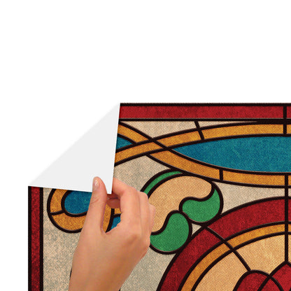 York Wallcoverings RoomMates Stranger Things Creel House Rose Window Xl Giant Peel and Stick Wall Decal Whimsical Licensed Multicolor  Wallpaper - RMK5351SLM