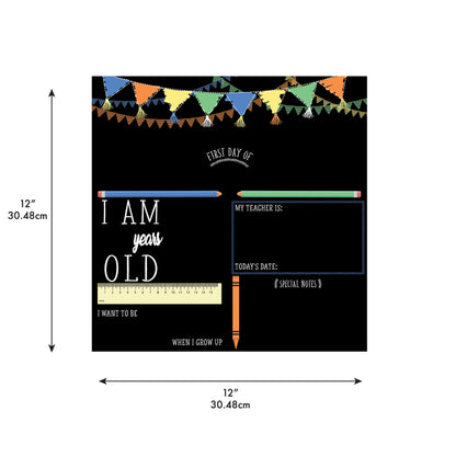 York Wallcoverings RoomMates Last or First Day of School Banner Chalkboard Kids Graphics Blacks  Wallpaper - RMK5370CB