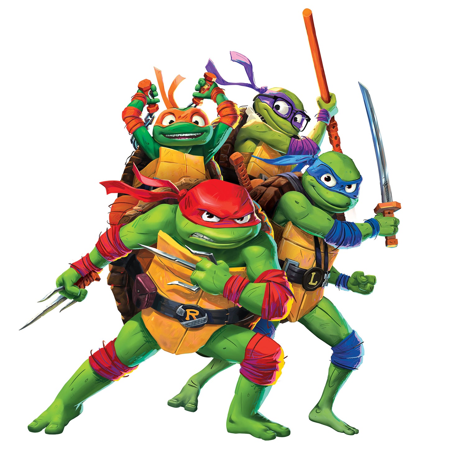 York Wallcoverings RoomMates Teenage???Mutant???Ninja Turtles???Mutant???Mayhem???Group???Giant Wall Decals Kids Graphics Greens  Wallpaper - RMK5443TBM