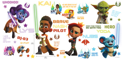 York Wallcoverings RoomMates Star Wars Young Jedi Adventures Wall Decals Kids Graphics Blues  Wallpaper - RMK5456SCS (Discontinued Pattern)