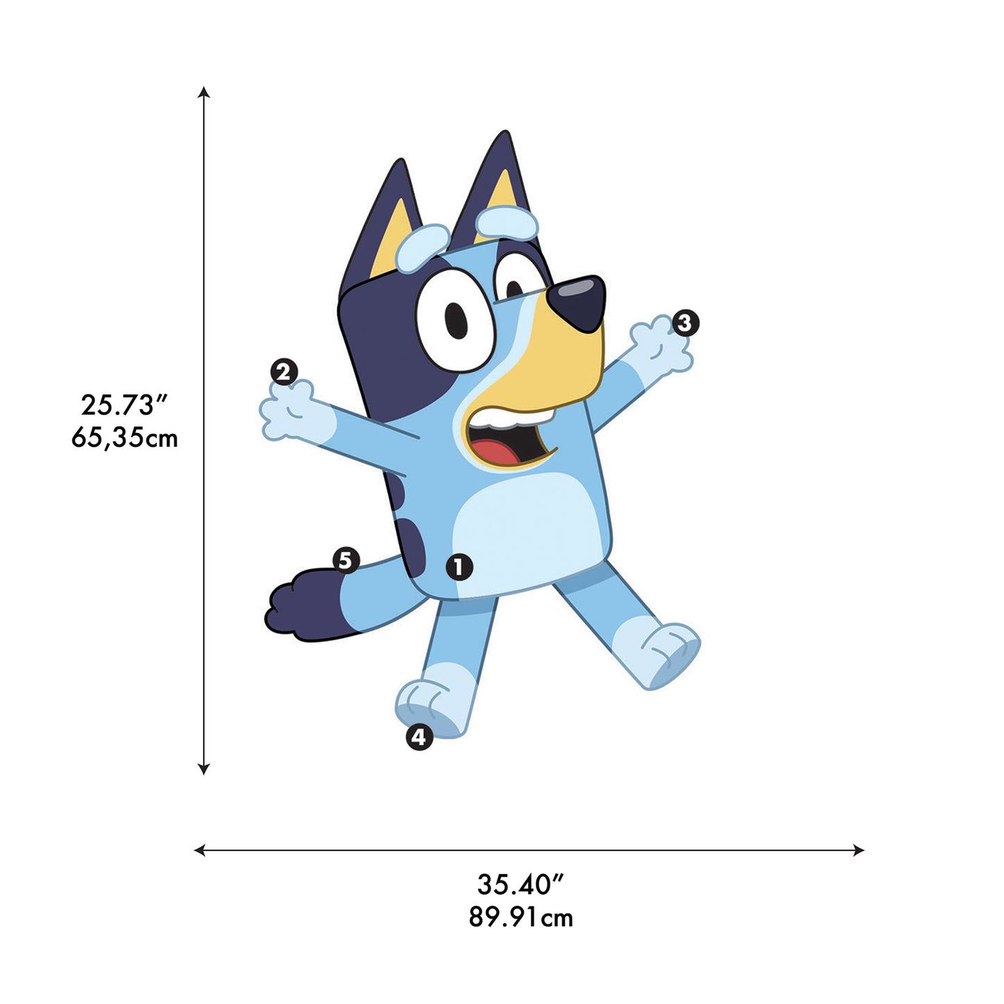 York Wallcoverings RoomMates Bluey Character Wall Decals Kids Graphics Blues  Wallpaper - RMK5458GM