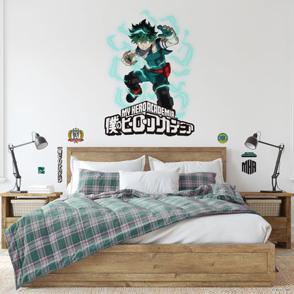 York Wallcoverings RoomMates My Hero Academia Deku Wall Decals Kids Graphics Browns  Wallpaper - RMK5509TBM (DISCONTINUED PATTERN)