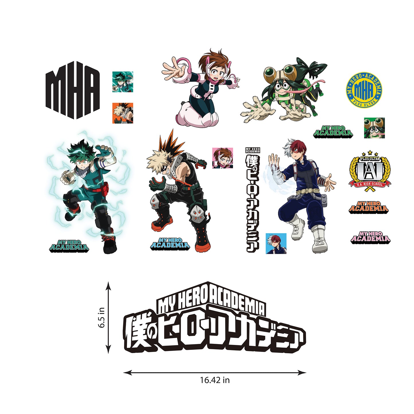 York Wallcoverings RoomMates My Hero Academia Wall Decals Kids Graphics Browns  Wallpaper - RMK5510SCS (DISCONTINUED PATTERN)