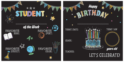 York Wallcoverings RoomMates Student Chalkboard Kids Graphics Blacks  Wallpaper - RMK5520CB