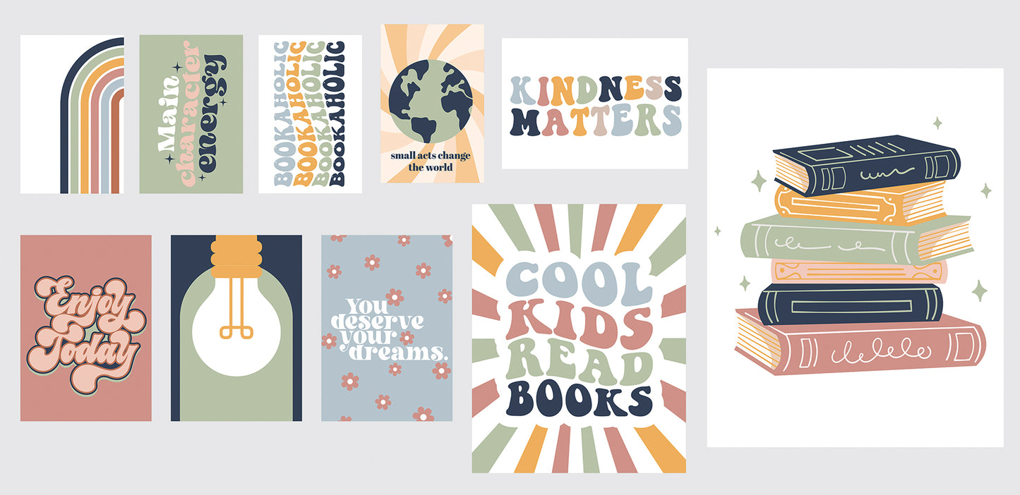 York Wallcoverings RoomMates Inspirational Classroom Poster Wall Decals Kids Graphics Greens  Wallpaper - RMK5523GM