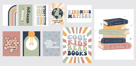 York Wallcoverings RoomMates Inspirational Classroom Poster Wall Decals Kids Graphics Greens  Wallpaper - RMK5523GM