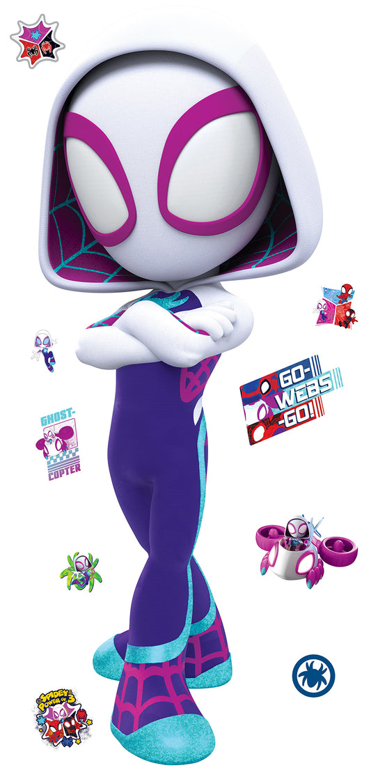 York Wallcoverings RoomMates Marvel's Spidey And His Amazing Friends: Ghost Spider Wall Decals Modern Graphics Whites and Off-Whites  Wallpaper - RMK5557GM