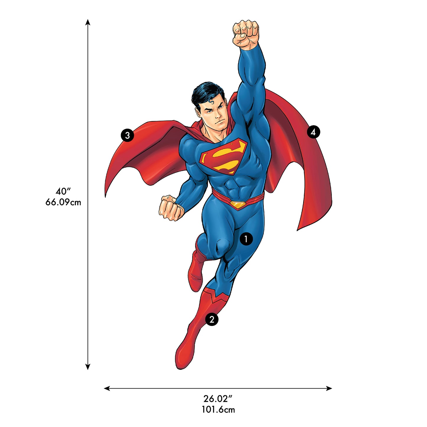 York Wallcoverings RoomMates Superman Global Hero Peel and Stick Wall Decals Fairy Tales & Fantasy Kids Blue  Current Peel & Stick - RMK5564GM