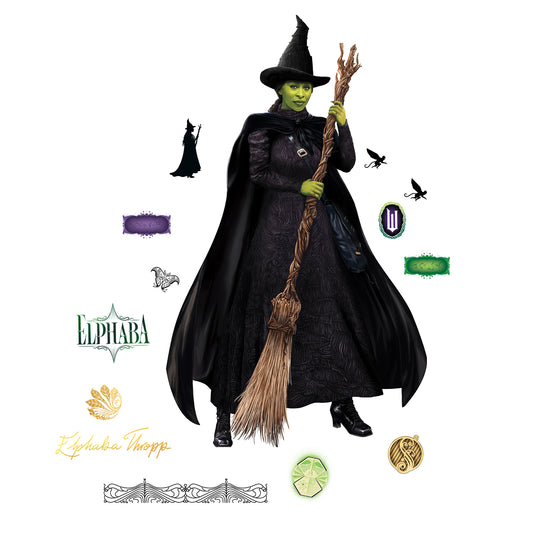 York Wallcoverings RoomMates Wicked Elphaba Green Wall Decals Graphics Eclectic Green  Current Peel & Stick - RMK5572GM
