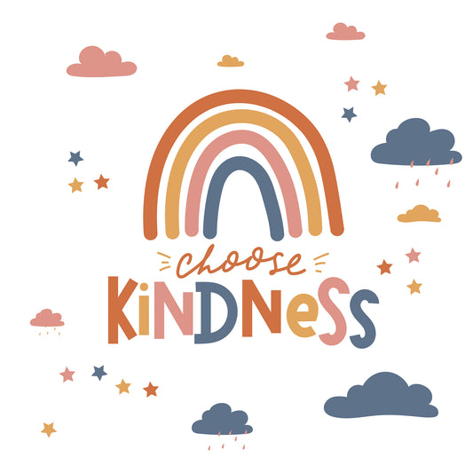 York Wallcoverings RoomMates Choose Kindness Rainbow Multicolor Wall Quote Decals Alphabet & Numbers Kids Multicolor  Current Peel & Stick - RMK5576GM