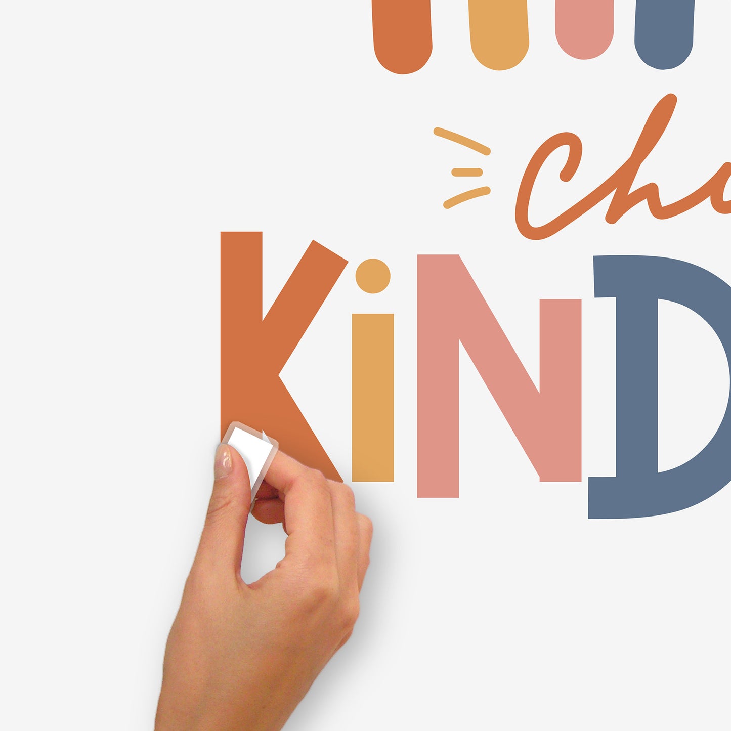 York Wallcoverings RoomMates Choose Kindness Rainbow Multicolor Wall Quote Decals Alphabet & Numbers Kids Multicolor  Current Peel & Stick - RMK5576GM