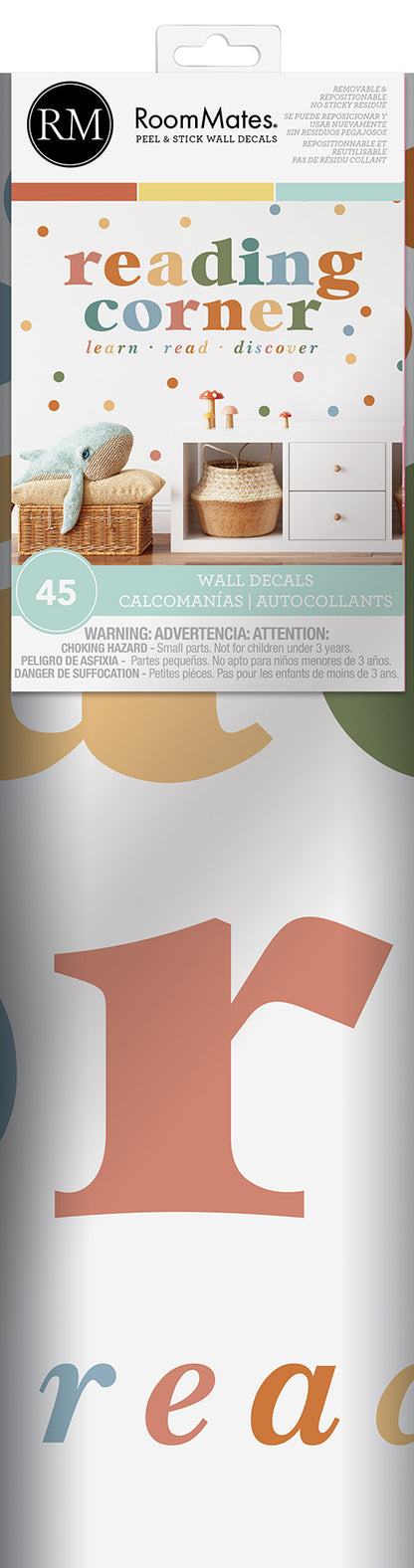 York Wallcoverings RoomMates Reading Corner Multicolor Wall Quote Decals Alphabet & Numbers Kids Multicolor  Current Peel & Stick - RMK5577GM