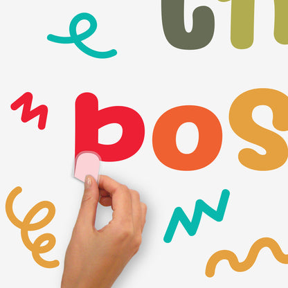 York Wallcoverings RoomMates Think Positive Multicolor Wall Quote Decals Alphabet & Numbers Kids Multicolor  Current Peel & Stick - RMK5579GM