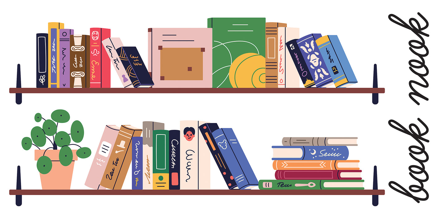 York Wallcoverings RoomMates Book Nook Shelf Multicolor Wall Decals Alphabet & Numbers Kids Multicolor  Current Peel & Stick - RMK5580GM