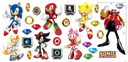 York Wallcoverings RoomMates Sonic The Hedgehog Wall Decals Graphics Kids Blue  Current Peel & Stick - RMK5584SCS
