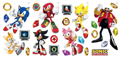 York Wallcoverings RoomMates Sonic The Hedgehog Wall Decals Graphics Kids Blue  Current Peel & Stick - RMK5584SCS