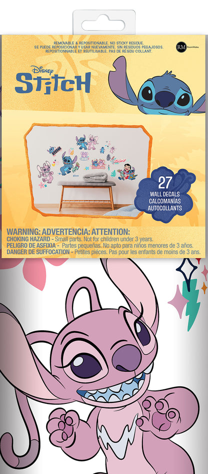 York Wallcoverings RoomMates Disney Stitch & Angel Wall Decals Graphics Kids Pink  Current Peel & Stick - RMK5585SCS
