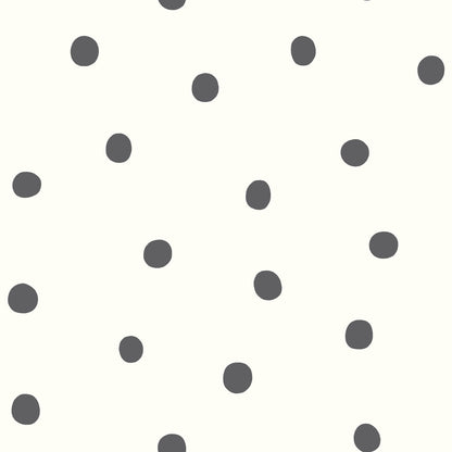 York Wallcoverings RoomMates Dots Black Peel and Stick Wallpaper Modern Global Blacks  Wallpaper - RMK9010WP (DISCONTINUED PATTERN)