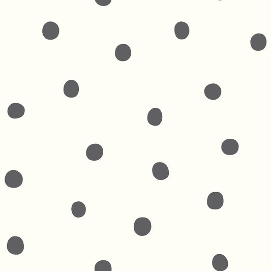 York Wallcoverings RoomMates Dots Black Peel and Stick Wallpaper Modern Global Blacks  Wallpaper - RMK9010WP (DISCONTINUED PATTERN)