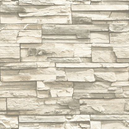 York Wallcoverings RoomMates Natural Stacked Stone Grey Peel and Stick Wallpaper Modern Nature Greys  Wallpaper - RMK9026WP
