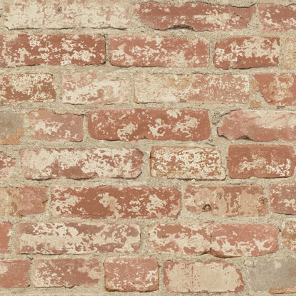 York Wallcoverings RoomMates Stuccoed Brick Red Peel and Stick Wallpaper Industrial Global Reds  Wallpaper - RMK9035WP