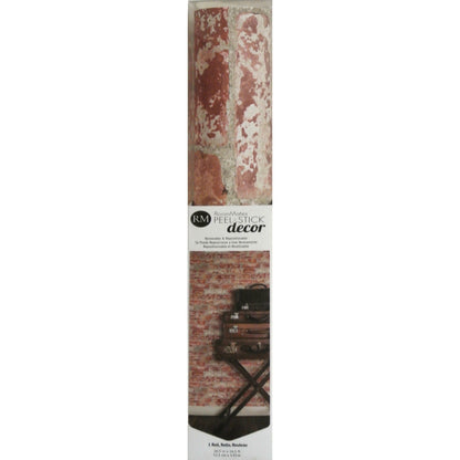 York Wallcoverings RoomMates Stuccoed Brick Dark Red Peel and Stick Wallpaper Industrial Global Reds  Wallpaper - RMK9036WP