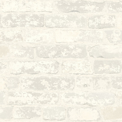 York Wallcoverings RoomMates Stuccoed Brick White Peel and Stick Wallpaper Industrial Global Whites and Off-Whites  Wallpaper - RMK9038WP