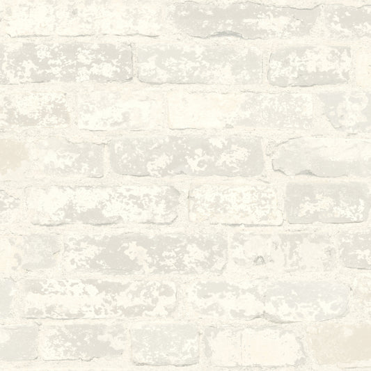 York Wallcoverings RoomMates Stuccoed Brick White Peel and Stick Wallpaper Industrial Global Whites and Off-Whites  Wallpaper - RMK9038WP
