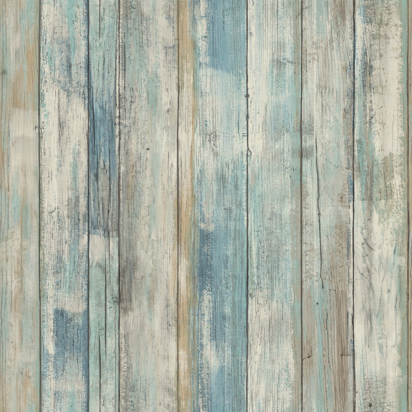 York Wallcoverings RoomMates Distressed Wood Blue Peel and Stick Wallpaper Farmhouse Nature Blues  Wallpaper - RMK9052WP