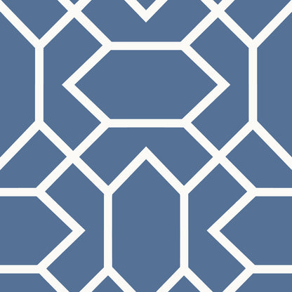 York Wallcoverings RoomMates Modern Geometric Blue Peel and Stick Wallpaper Modern Global Blues  Wallpaper - RMK9066WP