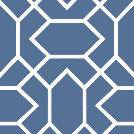York Wallcoverings RoomMates Modern Geometric Blue Peel and Stick Wallpaper Modern Global Blues  Wallpaper - RMK9066WP