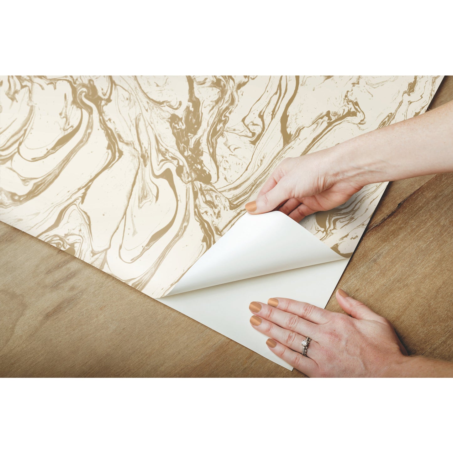 York Wallcoverings RoomMates Marble Gold Peel and Stick Wallpaper Modern Global Yellows  Wallpaper - RMK9080WP