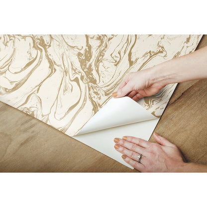 York Wallcoverings RoomMates Marble Gold Peel and Stick Wallpaper Modern Global Yellows  Wallpaper - RMK9080WP