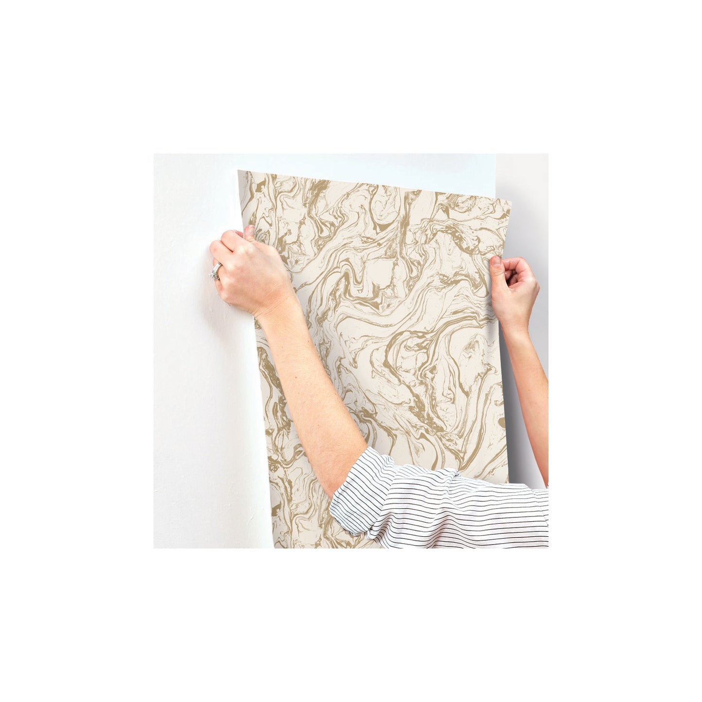 York Wallcoverings RoomMates Marble Gold Peel and Stick Wallpaper Modern Global Yellows  Wallpaper - RMK9080WP