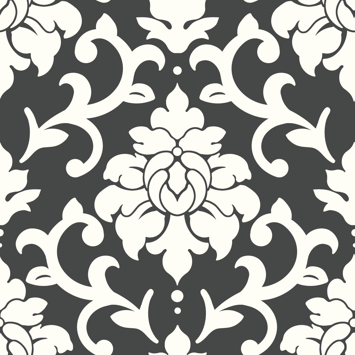 York Wallcoverings RoomMates Damask Black Peel and Stick Wallpaper Traditional Global Blacks  Wallpaper - RMK9114WP